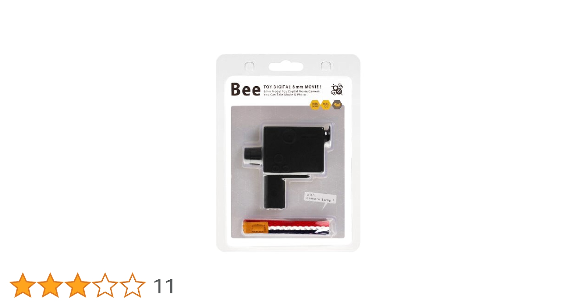 Bee TOY DIGITAL 8mm MOVIE! トイカメラ Amazon.co.jp: Bee トイデジタル8mmムービー ブラック : 文房具